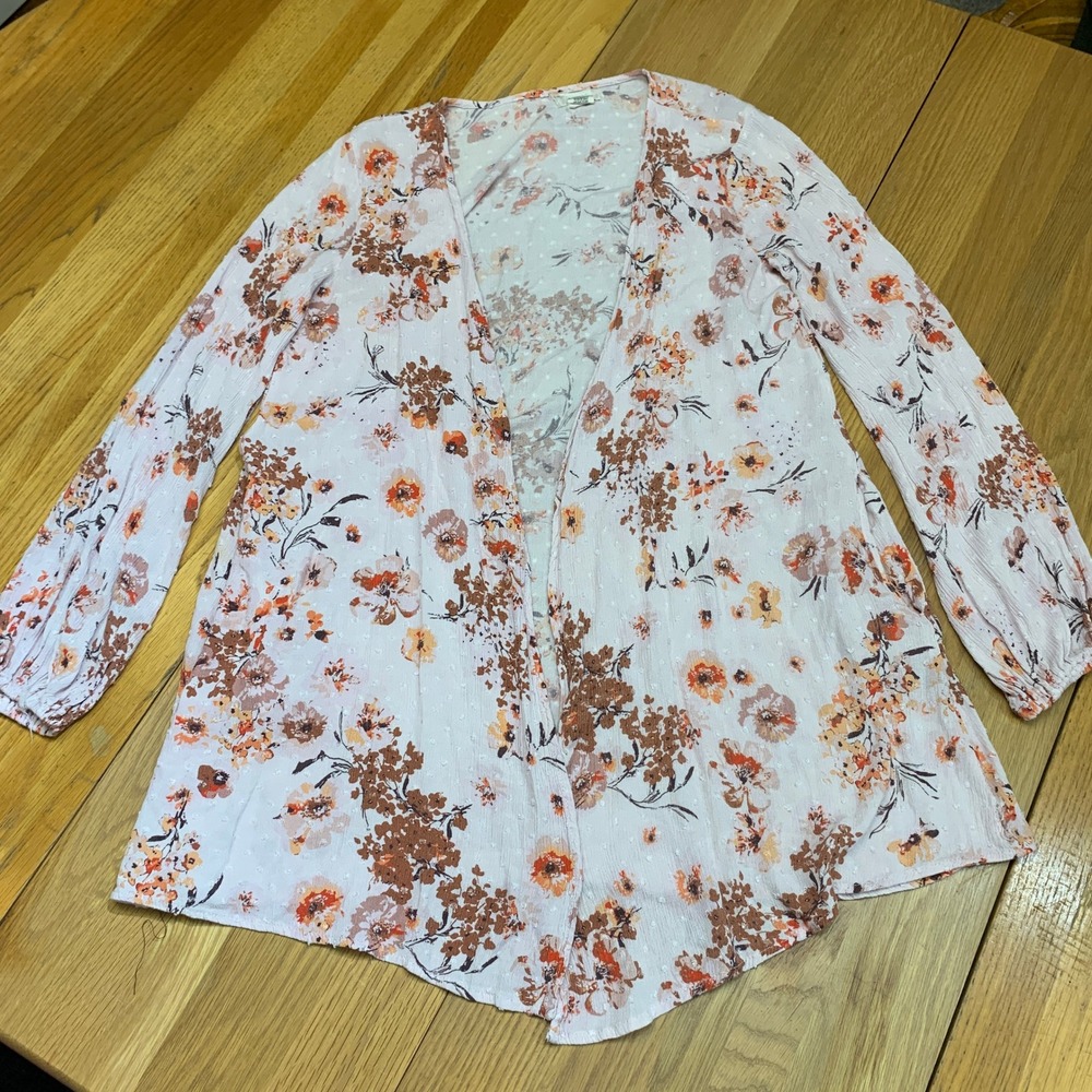 Altar'd State Floral Print Kimono Cardigan‎ Lightweight Duster Womens Medium